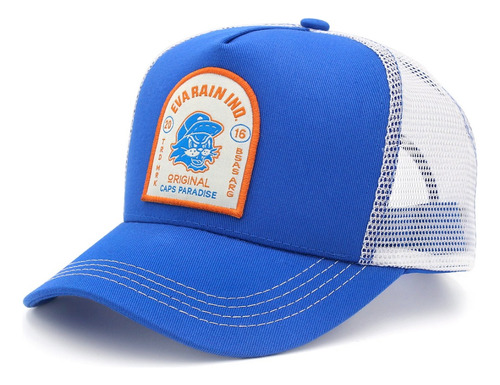 Gorra Gabardina Trucker Azul Retro Roi Cat Classic Eva Rain®