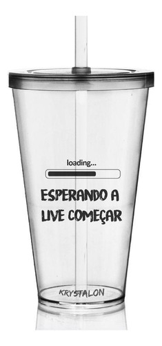 Kit 2 Copos Com Tampa E Canudo Personalizados Para Live