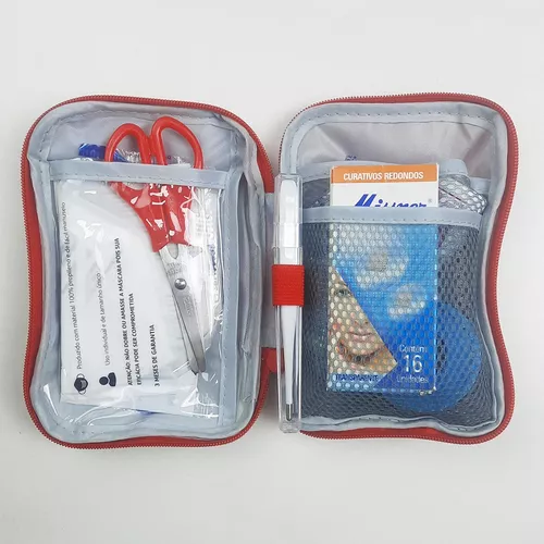 Kit Primeiros socorros Portatil Completo + Acessorios Azul Proaenf