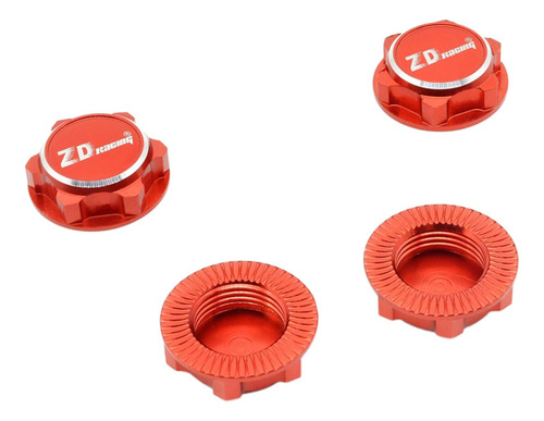 4 Piezas De Tuercas Hexagonales De 17mm Set A Prueba De Rojo