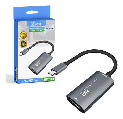 Cabo Adaptador Usb 3.1 Tipo C Para Hdmi 4k Lumi