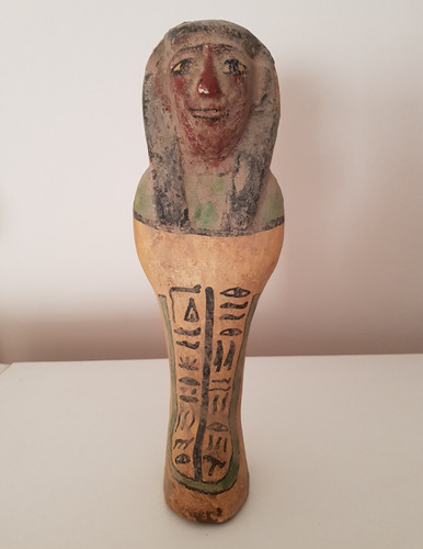 Unico Ushebti Hecho A Mano En Madera Traído De Egipto