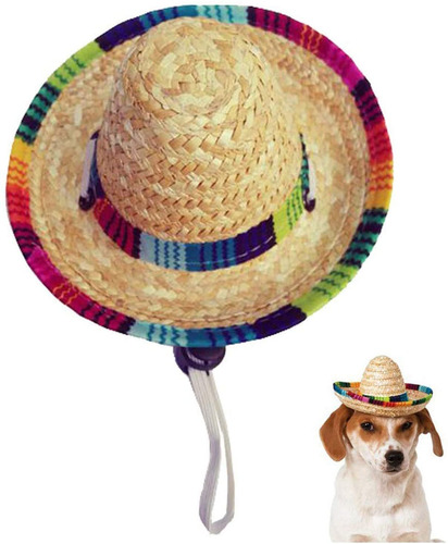 Kitatayi Sombrero Para Perro, Mini Sombrero De Paja, Sombrer