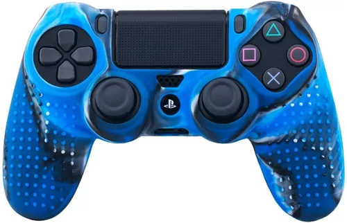 Funda Joystick Ps4 9cdeer Silicona Azul Camuflado