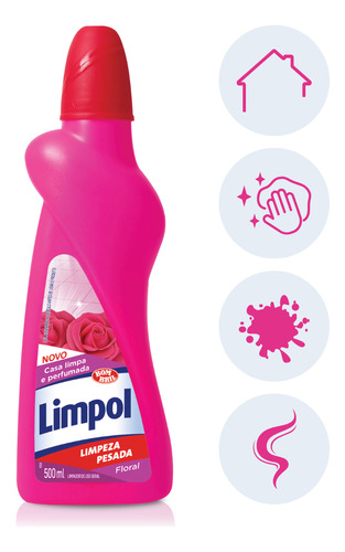 Limpador Limpeza Pesada Floral Limpol 500ml Bombril