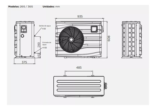 Bomba De Calor Piscina Interheat Smart Invert 26mil Btu Wifi