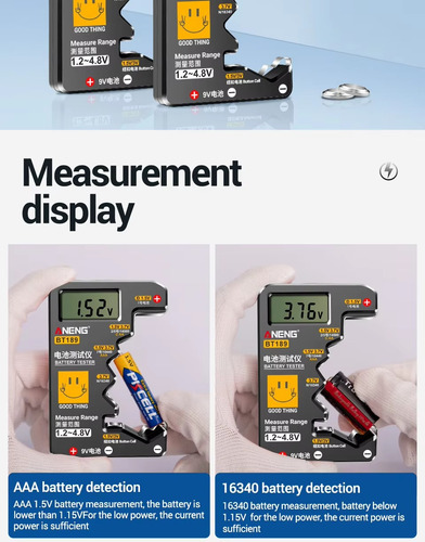 Probador Testeador De Pilas Y Baterias Pantalla Lcd Aa Aaa