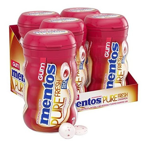 Chicles Mentos Canela Xilitol 50 Uds. (pack 4)