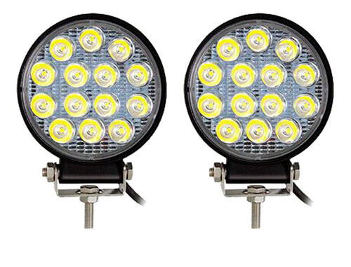 X2 Faro Auxiliar 14 Led Circular 9/36v 4x4 Universal Premium