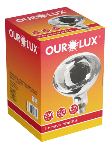 Promoção 2 Lâmpada Secagem Infravermelho 250w 220v Ourolux