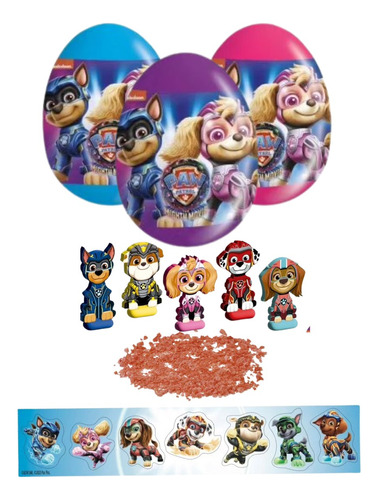 Huevo Sorpresa Paw Patrol Juguete 2d Stickers Caramelo