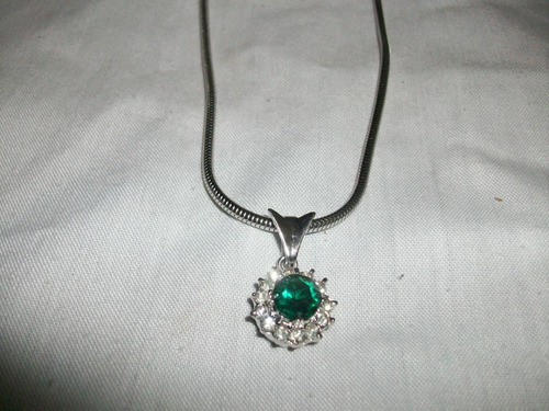 Cadena Collar Guaya Dije Piedras Plata Alpaca Oferta 1 Uso