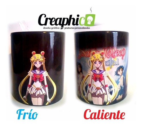 Tazón Mágico, Sailor Moon, Cambia Con Agua Caliente