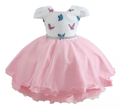 Vestido Infantil Princesa Sofia Jardim das Borboletas