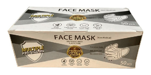 Imagen 6 de 6 de Cubrebocas Tapabocas Plisado Tricapa Termosellado Mascarilla