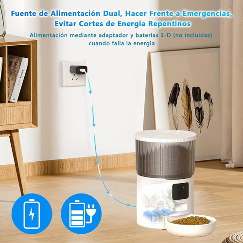 Contenedor De Comida Para Perros, Comedero Automático