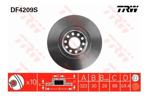 Par Disco De Freio Diant. Audi S6 Avant 1996-1998 C4