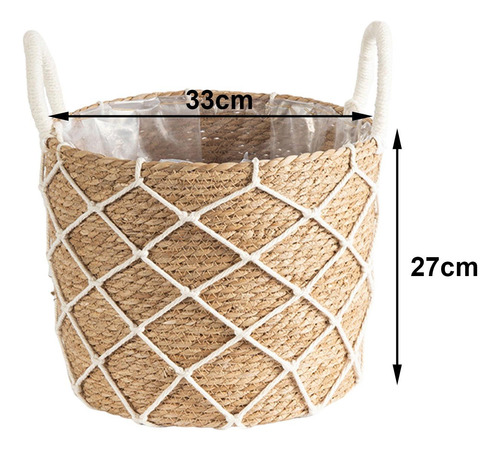 Suporte De Plantador De Piso, Cesta De Vime, Suporte De L