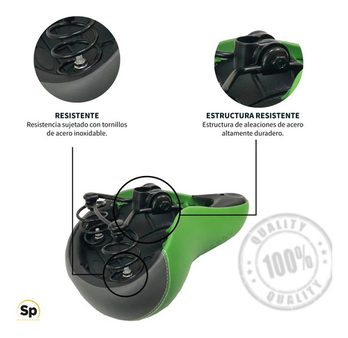 Asiento Para Bicicleta Verde De Dama Vazher