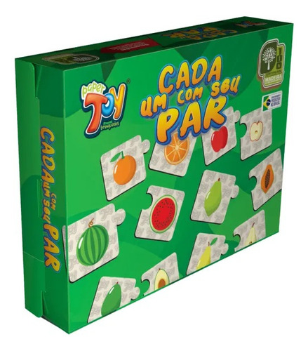 Brinquedo Cada Um C/seu Par Frutas Em Mdf +3 Anos Paper Toy