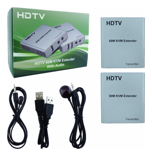 Conector Hdmi A Lan Rj-45 60 Mts Extensor 2 Transformadores