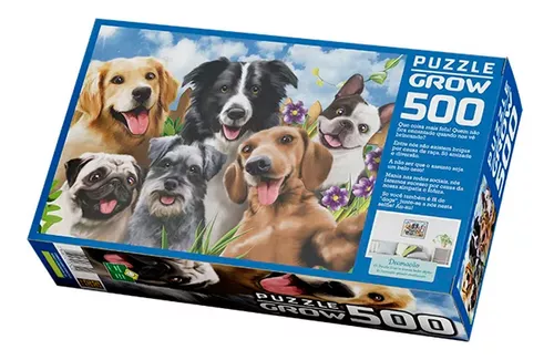 Quebra Cabeça - 500 Peças - Selfie Pets - Cachorros - Grow