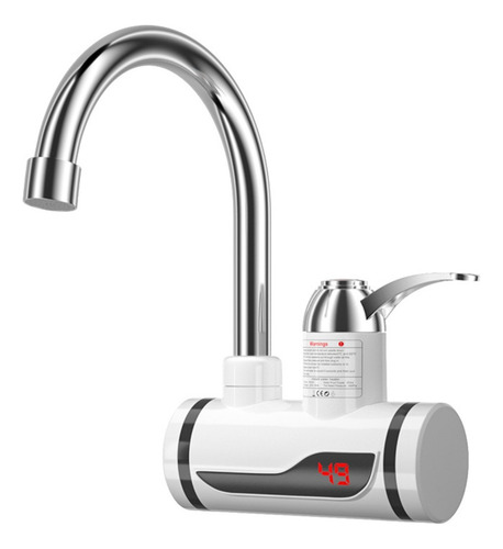 Llave Monomando Grifo Agua Caliente Electrica Lavatorio Acab