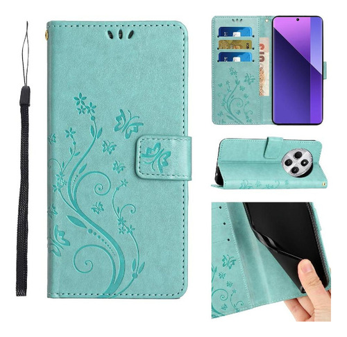 Funda Flip For Xiaomi Redmi 14c Kickstand Correa De Muñeca