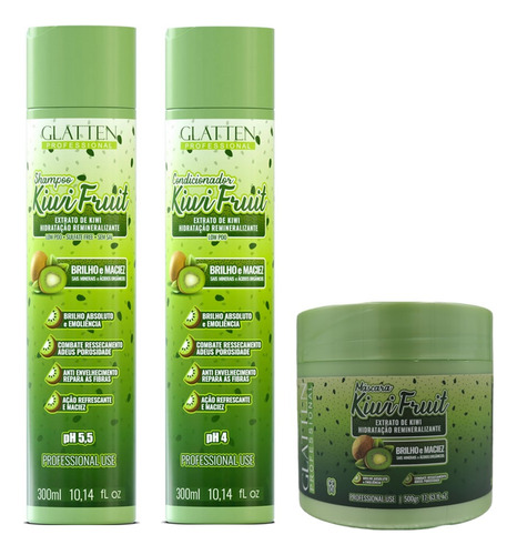  Glatten Kiwi Fruit Shampoo E Condicionador E Máscara