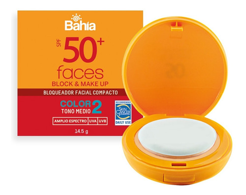 Bloqueador Bahía Block & Make Up Spf50+ Color 2 14.5 G.