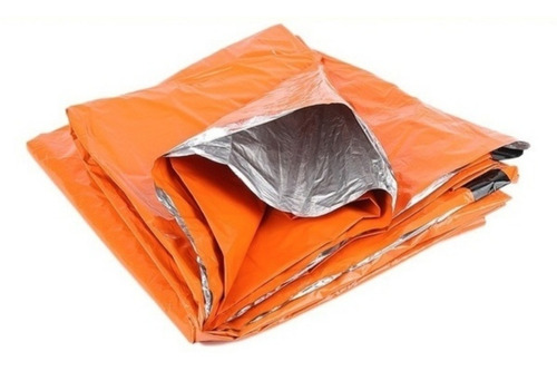 Imagen 1 de 6 de Bolsa De Dormir Emergencia Saco Cobertor Supervivencia Mylar