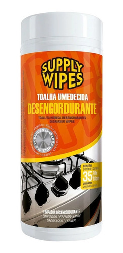 Lenços Umedecidos Desengordurante Com 35 Uni Suppy Wipes