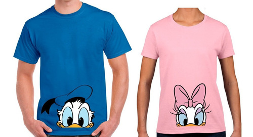 Set Playeras Para Pareja Donald Y Daisy Duck