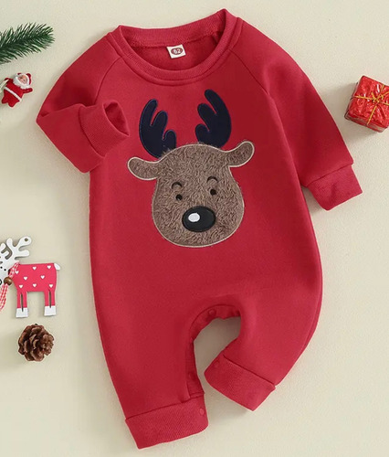 Mameluco Navidad Unisex Bebe ( Reno )
