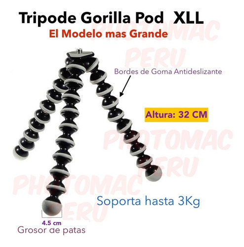 Imagen 3 de 7 de Gorillapod Grande Xll Camara Filmadora Cell Go Pro Joby