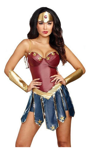 Ttfvj S-3xl Halloween Wonder Woman Cos Alianza Uniformes