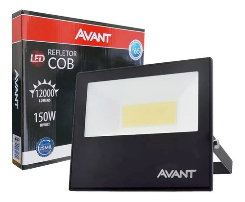 Refletor Led 150w Ecob 6400k Bivolt Ip65 - Avant Cor da carcaça Preto Cor da luz Branco-frio 110V/220V (Bivolt)