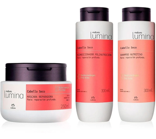 Shampoo Acondicionador Y Mascara Lumina Natura Cabello Seco | MercadoLibre