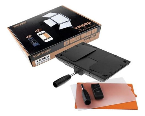 Iluminador Led Yongnuo Yn900 C/fonte +2 Bat + Carreg + Tripé