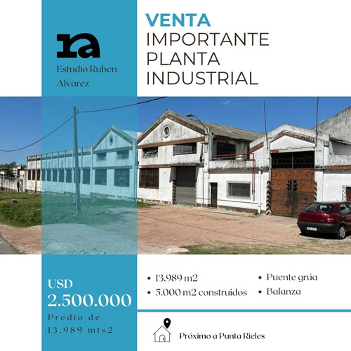 Importante Planta Industrial Prox Punta De Rieles