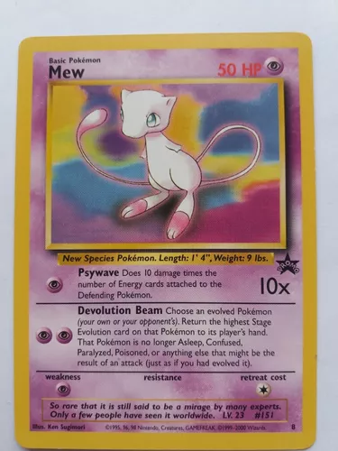  Carta de Mew, de Pokémon. : Juguetes y Juegos