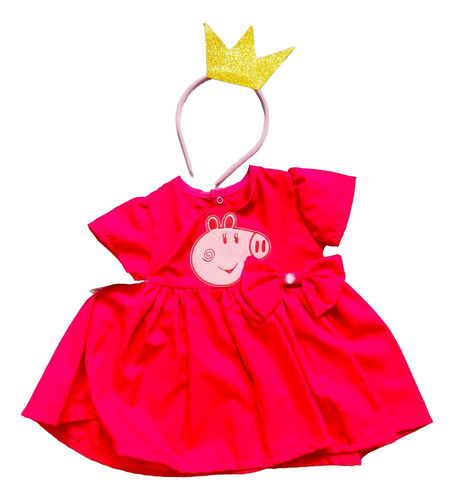 Fantasia Bebe Peppa Pig Rosa-chiclete 1 Ano