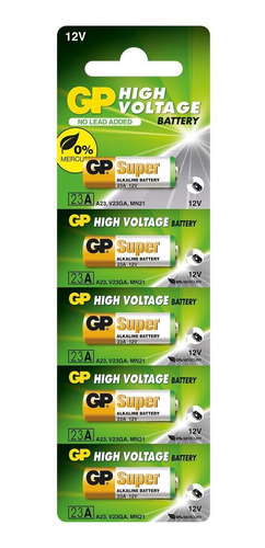 Imagem 1 de 7 de 05 Pilha Bateria 23a 12v Gp Super Controle Alarme Portão