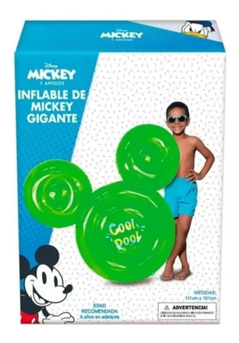 Inflable De Mickey Mouse Gigante Disney 101 X 111 Cm