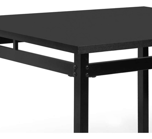 Mesa De Jantar Retangular Riviera Preta 120 Cm Cor Preto