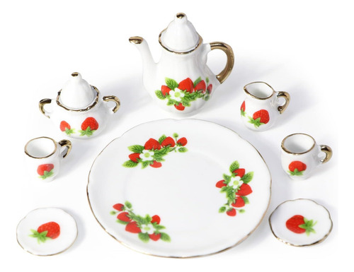 Conjuntos De Taza De Té De Casa De Muñecas 1: 6 Accesorios D