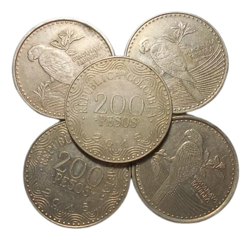 Colombia 200 Pesos 2014 A 2017 - Km#297 - Guacamaya Bandera