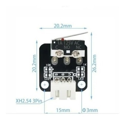 Imagem 3 de 7 de 5 End Stop Switch Chave Creality Cr-10 Ender 3 Impressão 3d
