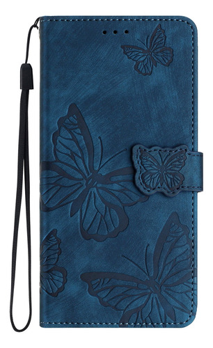 Funda Para Huawei Nova5t/honor 20/9x Lite, Cartera, Soporte Para Pulsera, Ranura Para Pulsera, Piel Estampada Con Mariposas