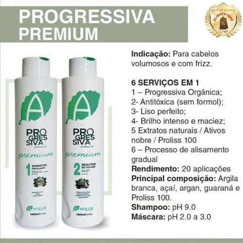 Kit Progressiva Adlux - Orgânica Sem Formol